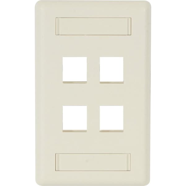 Black Box Gigastation2 Wallplate, 4-Port Single-Ga WPT474 - main