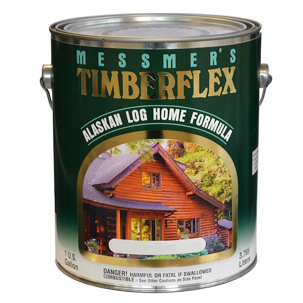 Messmers 1 Gal TF-603 Dark Walnut Timberflex Alaskan Log Home Formula, Oil-Based Exterior Wood Finish TF-602 - main