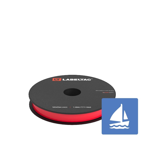 Labeltac Marine Supply 0.5in x 150ft LT4/Pro X, Red LT0504MN - main