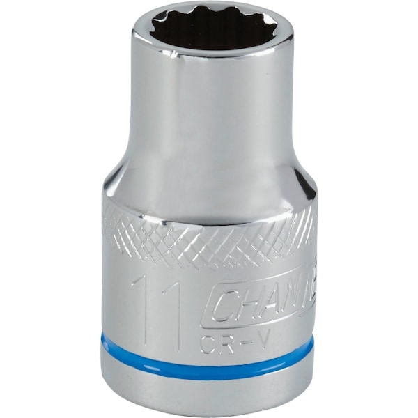 Channellock 1/2'' Drive 11 mm 12-Point Shallow Metric Socket 397601 - main