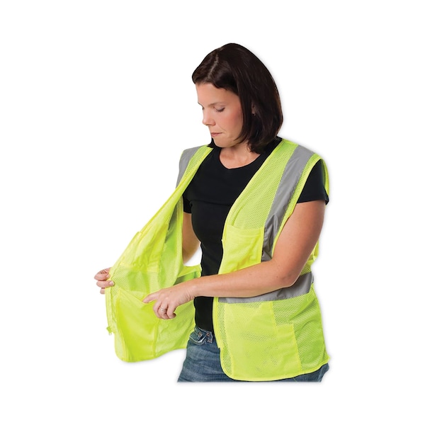 Pip Hi-Vis Safety Vest 2XL Class 2 , Zipper 4 Pockets 302-MVGZ4PLY