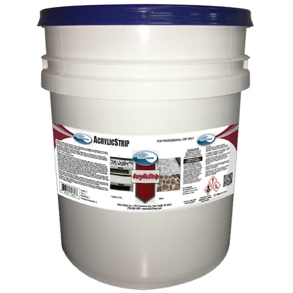Eaco Chem AcrylicStrip 5 Gallon - Remove Acrylic, Acrylic Latex, Polyrethane and Other Resin Coatings. Solven AS5g - main