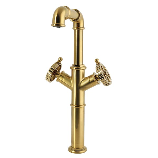 Kingston Brass Double-Handle Vessel Sink Faucet, Brushed Brass LS6603CG - main