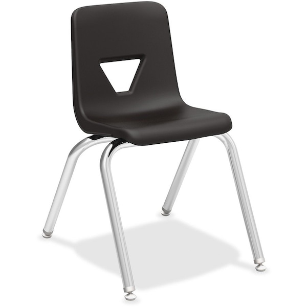 Lorell Lorell 16" Stacking Student Chair - Black - 4/Pack 99888 - main
