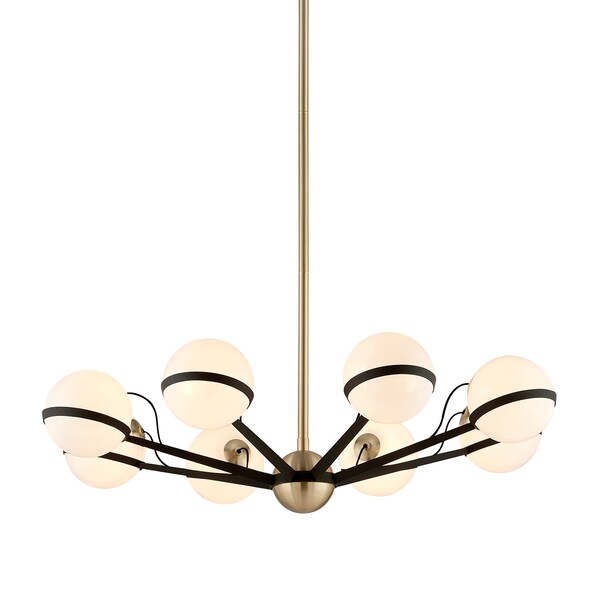 Troy Lighting Ace 8 Light Chandelier 37.75 In. Textured Bronze Brushed Brass F5304-TBZ/BBA - main