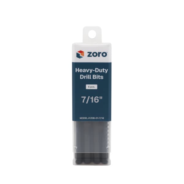 Zoro 7/16" Drill Bit, Heavy-Duty M2-Premium HSS Jobber Length Split Point Black/Gold Finish ZDB-01-7/16 - main