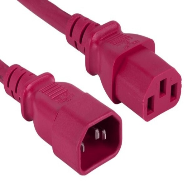 Sanoxy 10ft 18 AWG Computer Power Extension Cord IEC320 C13 to IEC320 C14, Red SNX-CBL-LDR-PW131-7210 - main