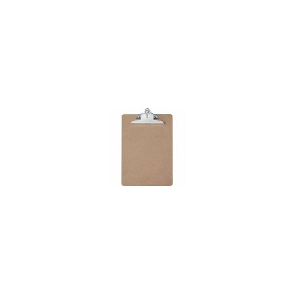 Saunders Brown Hardboard Clipboards - 1in Clip Capacity - 8 1/2in x 11in Sheet Size - Spring Clip - 5612 - main