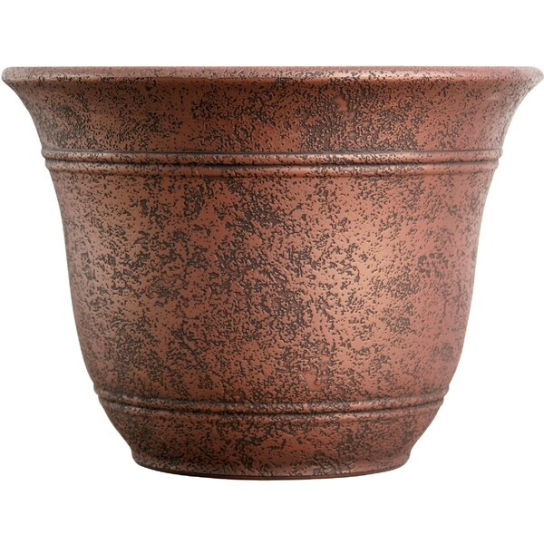 Listo Sierra 11-3/4'' H. x 16'' Dia. Rustic Redstone Poly Flower Pot SRA16001P05 - main