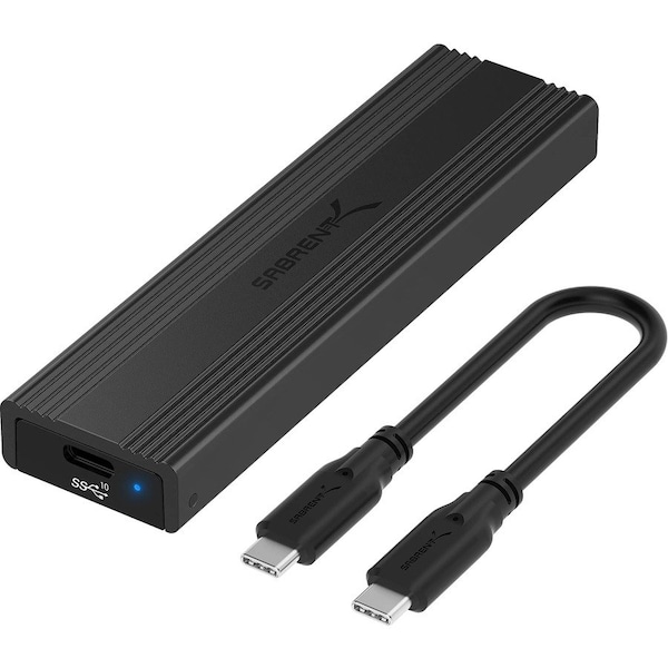 Sabrent USB 3.2 M.2 PCie NVME SATA Solid State Drive M.2 FF Type-C Tool-Free Enclosure EC-SNVE - main