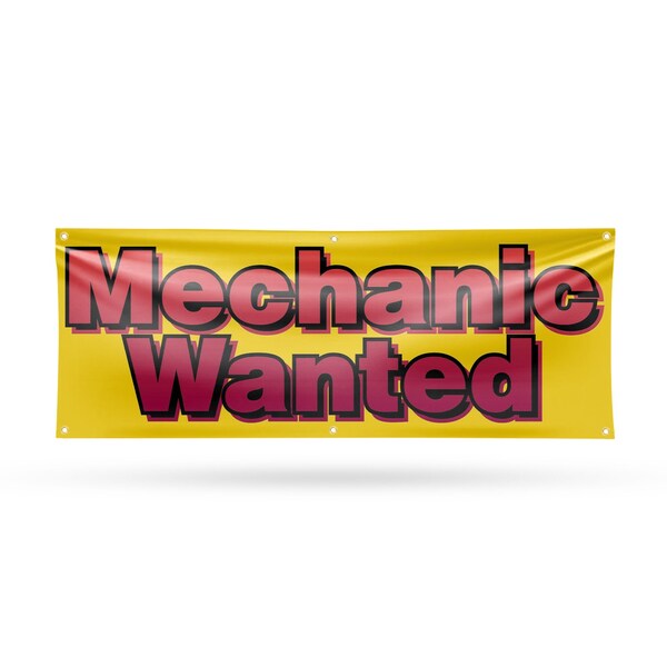 Signmission Mechanic Wanted, 24 Inch x 72 Inch, Vinyl Banner B-72-30734 - main