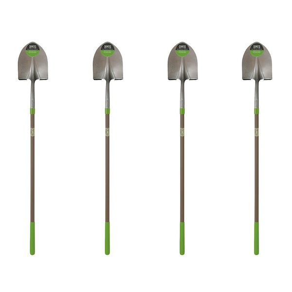 Ames 46.5 in. Fiberglass Handle Steel Blade Digging Shovel, Comfort Step, 4-Pack 10000-07549 - main