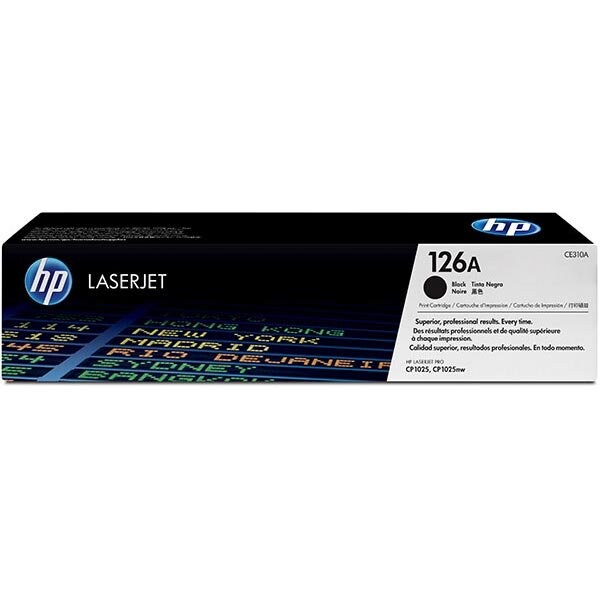 Hp 126A Black Original LaserJet Toner Cartridge, 1,200 Yield CE310A - main