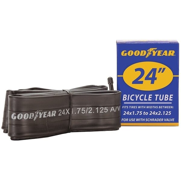Kent Bicycle Tube, Butyl Rubber, Black, For 24 x 134 in to 218 in W Bicycle Tires 91078 - main