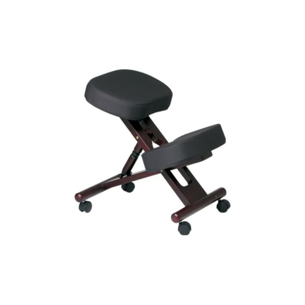 Office Star Knee Chair Knee Desk Chair, No Arms, 22" to 25" Height, Fabric, Gray KCW773 - main