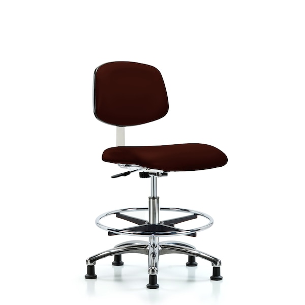 Blue Ridge Ergonomics Clean Room Chair Med Ben Chair, Vin, Chrm, CF, Glds, Burg, CL10, 22" to 29" Height, Vinyl, Burgundy BR-CLR-VMBCH-CR-CF-RG-8569 - main