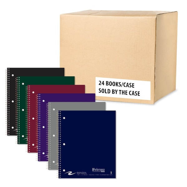 Roaring Spring Case of Signature Collection Notebooks, Law Ruled, 1 Subject, 11"x9", 80 Sht, Asstd Cover Colors, PK24 11299CS - main
