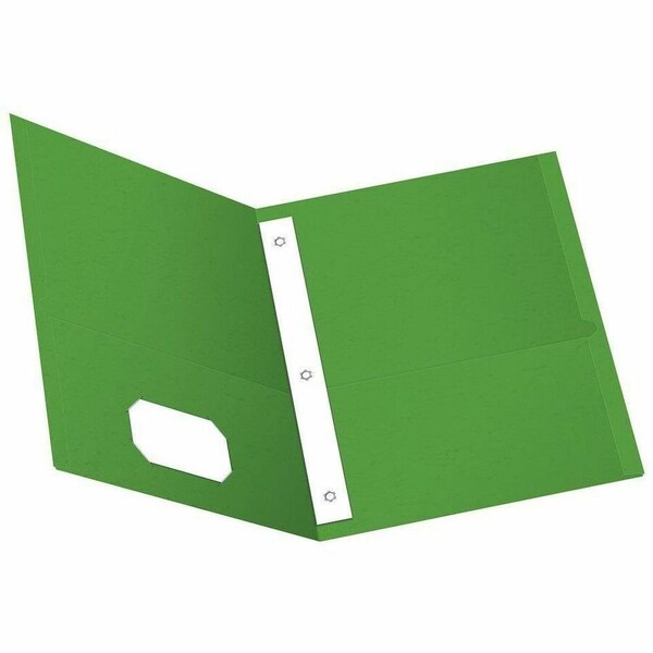Tops Business Forms Oxford, Twin-Pocket Folders With 3 Fasteners, Letter, 1/2in Capacity, Green, 25PK 57703 - main