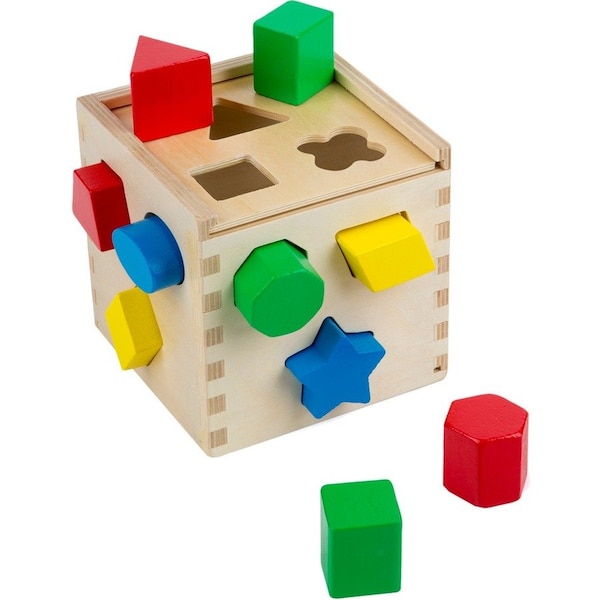 Melissa & Doug Shape Sorting Cube Classic Toy 575 - main