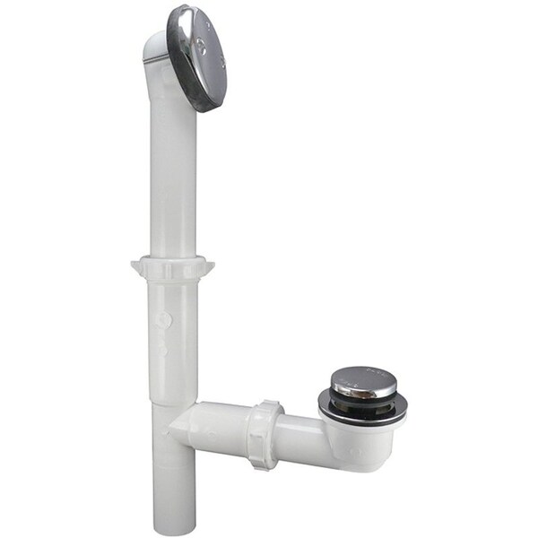 Plumb Pak Bath Drain, Plastic, Chrome, For All Standard Size Tubs 63WK - main