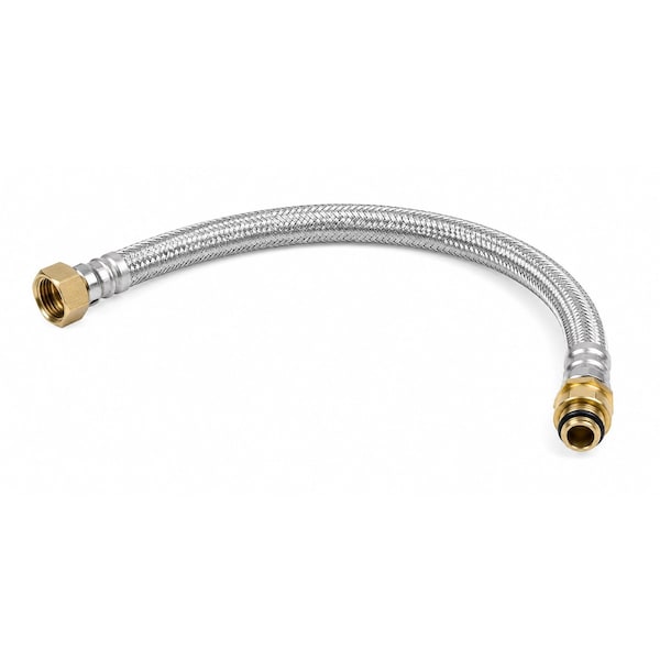 Revalved 12" Braided, 3/4" PUSH x 3/4" FIP, WATER HEATER CONNECTOR P13192 - main