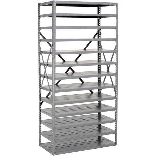 Global Industrial 13 Shelf, Open Steel Shelving, 36"W x 18"D x 73"H, Starter, 20 GA, Gray 235032 - main