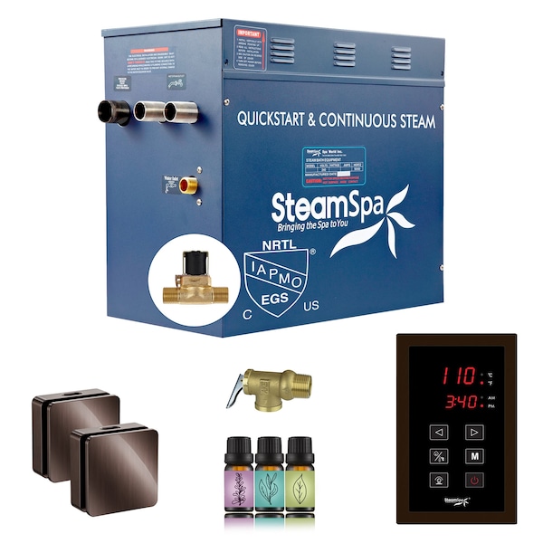 Steamspa Oasis Series 12KW Steam Bath Generator w/ Continuous Steam Plus Touchpad and Autodrain in ORB OATS1200OB-A - main