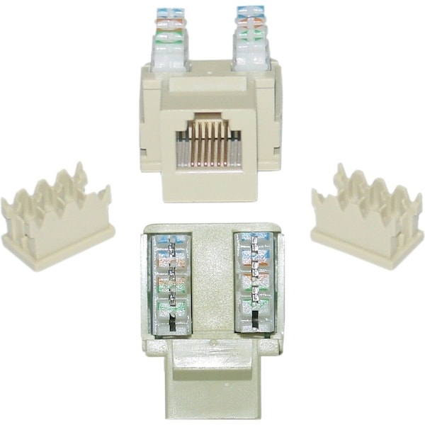 Cable Wholesale Keystone Insert, Beige, Phone/Data Jack, RJ11 / RJ12 Female to 110 Type Punch Down 320-120IV - main