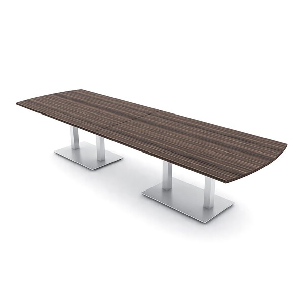Skutchi Designs Arc Rectangle Meeting Room Table, 45 in W, 144 in L, Brown HAR-AREC-48x144-DOU-H3041 - main