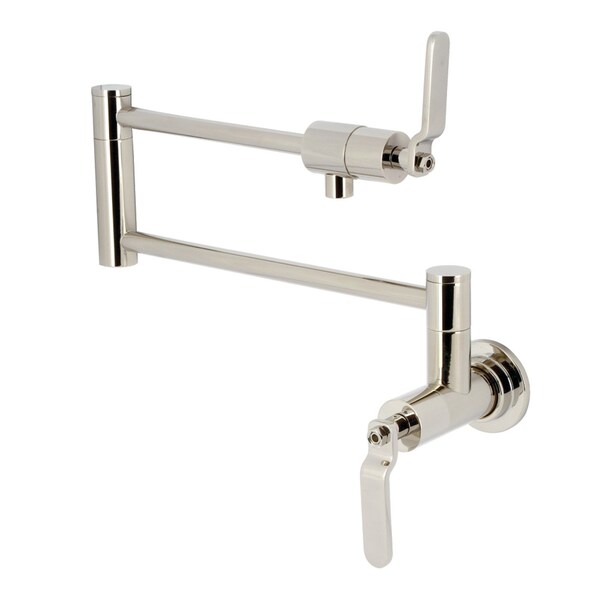 Kingston Brass Wall Mount Pot Filler Faucet, Polished Nickel KS4106KL - main
