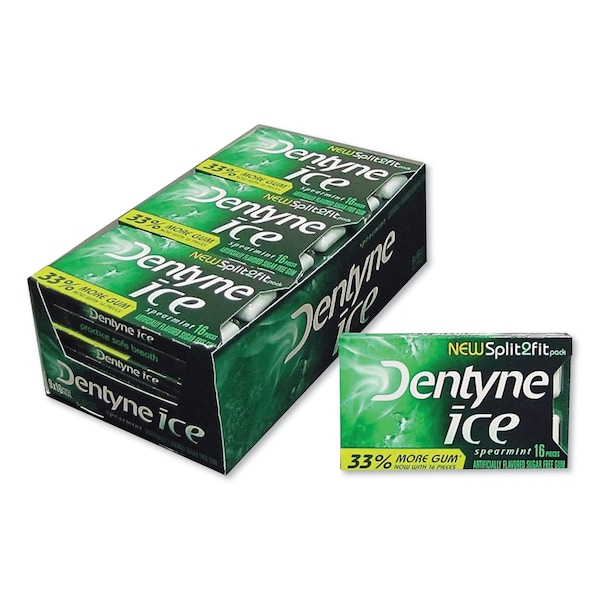 Dentyne Ice Sugarless Gum, Spearmint, 16 Pieces, 9PK AMC31500 - main