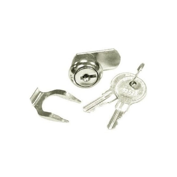 Securitron Disc Tumbler Keyed Cam Lock, Satin Stainless, 1/8 in For Door Thickness, 2 Number of Keys CKL - main