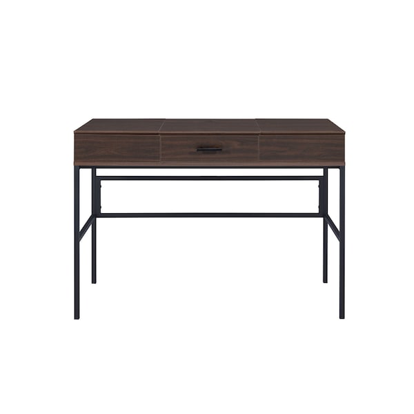 Homeroots 42" Brown and Black Writing Desk 491479 - main