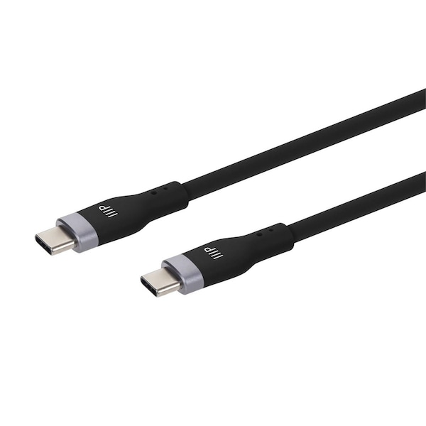 Monoprice USB 2.0 USB-C to USB-C Silicone Cable 3ft Black 47190 - main