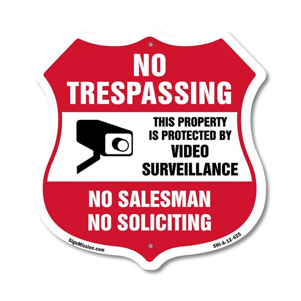 Signmission No Trespassing Sign This Property Is Pro, 12 Inch X 12 Inch, Aluminum Metal Sign SHI-A-12-425 - main