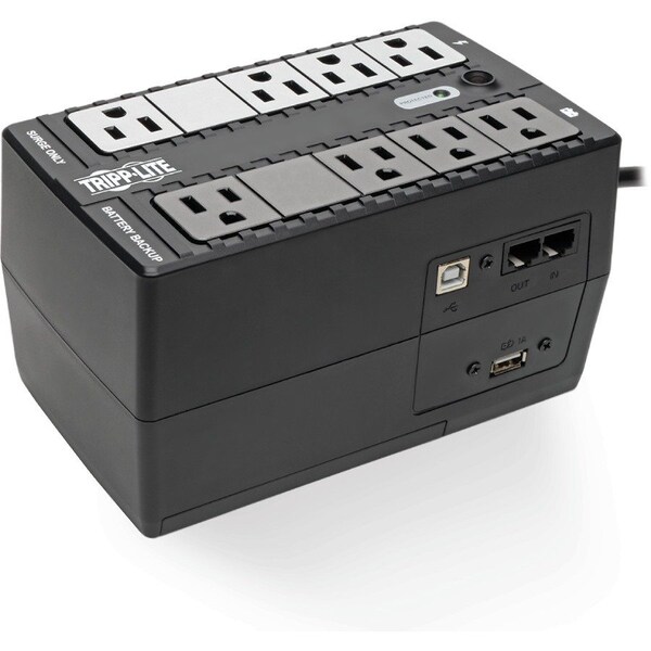 Tripp Lite UPS Desktop Battery Back Up Compact 120V USB Charging 330W 650VA INTERNET650U1 - main