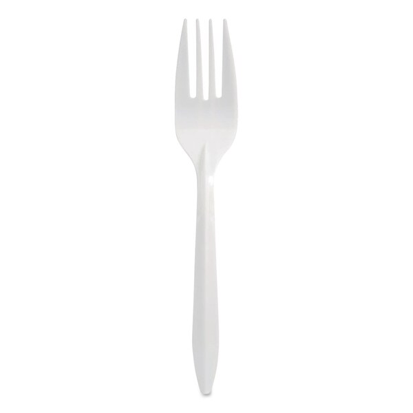 Berkley Square Mediumweight Polypropylene Cutlery, Fork, White, PK1000, 1000PK 1012000 - main