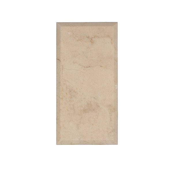 Apollo Tile Beige 3x6 Crema Marfil Marble Polished, Beveled Subway Floor and Wall Tile 5 sqft/case, 40PK APLFCR8836BPA - main
