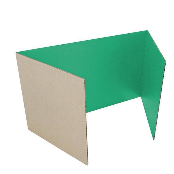 Flipside 12 x 48 Study Carrel Green Corrugated Pack of 12 60048-12 - main
