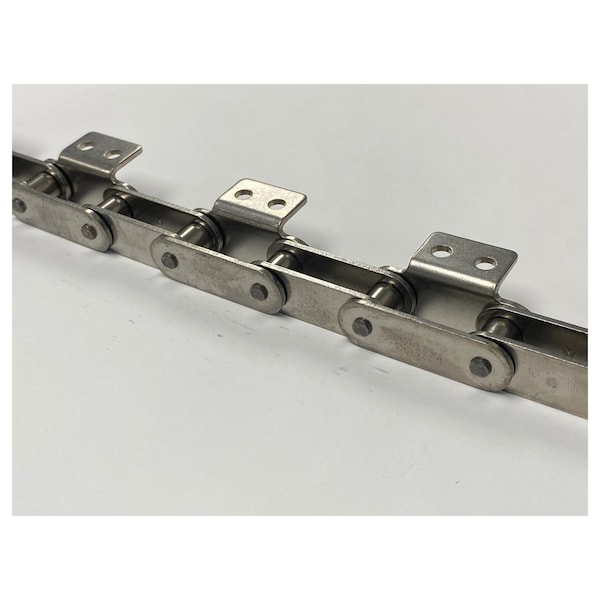 Hkk Chain HKK Double Pitch Riv Standard Conveyor w/A-2 Att Every 2nd P on Pin Link, 1.5P, .469 Dia x .5 W DC060RA2E2P - main