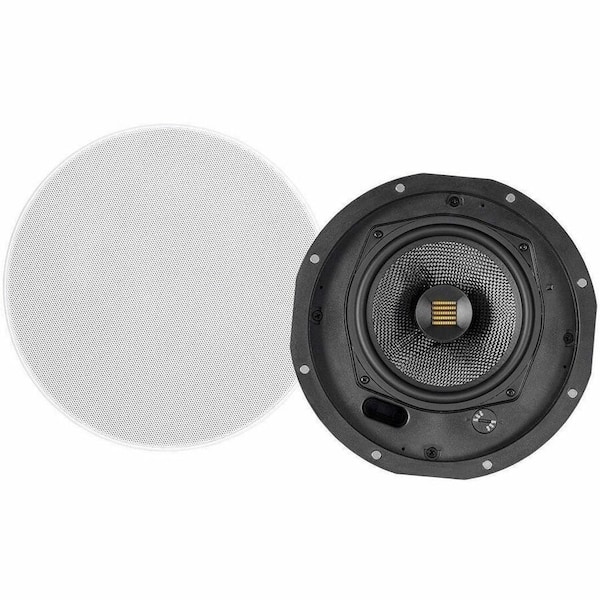Monoprice Amber Ceiling Speakers 6.5-inch 2-way Carbon Fiber with Ribbon Tweeter 24434 - main
