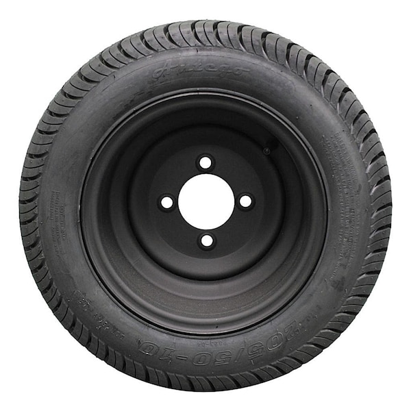Antego 205/50-10 with 10x7 Matte Black Wheels for Golf Cart Single A10701016042055010 - main