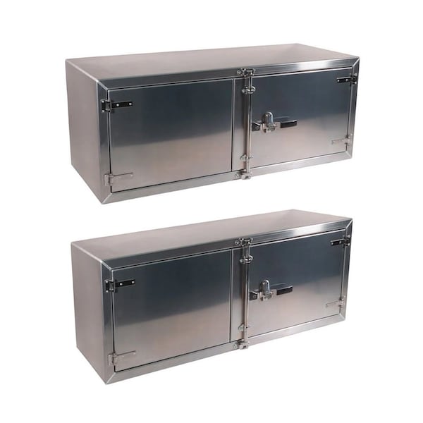 Mytee Products 24inx24inx60in Aluminum Trailer Underbody Tool Box w/ Double Door & Paddle Lock, 2PK TBAL242460-PLALx2 - main