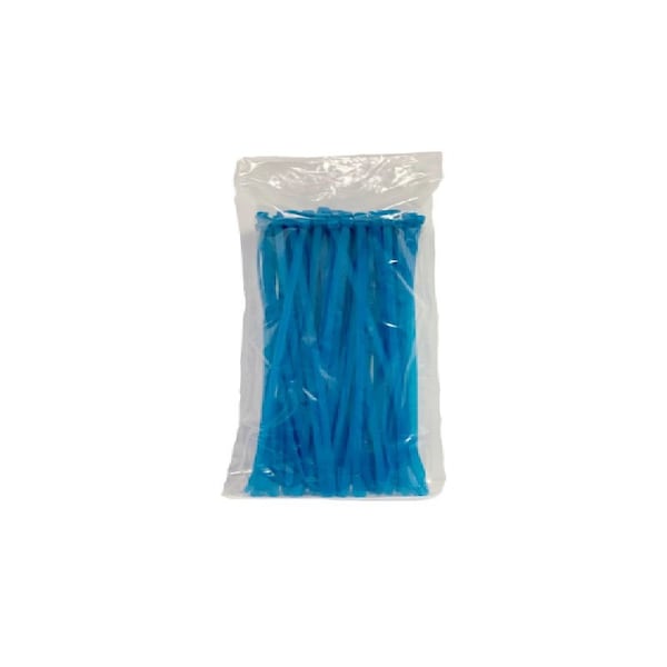 Panduit ETFE Tefzel Cable Zip Ties, 8 in L, 2 in Max Bundle Dia., Aqua, 30 lbs Strength, 100 PK TF08 - main