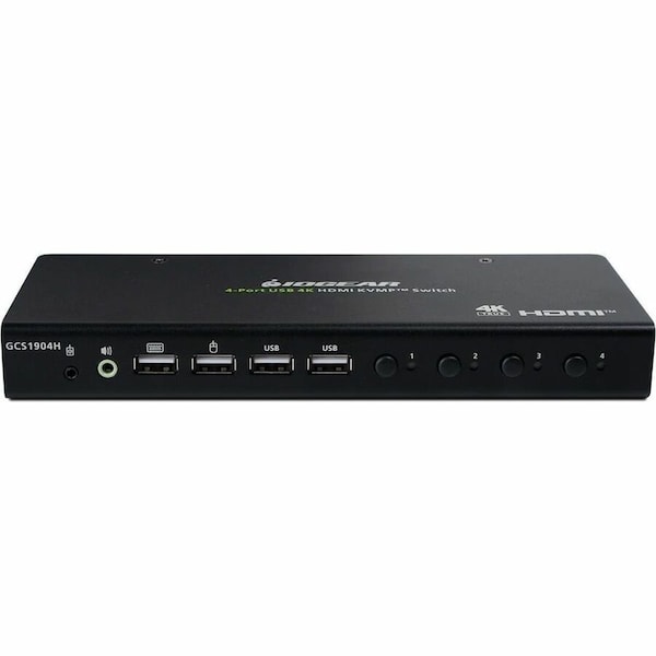 Iogear 4-PORT 4K KVM SWITCH WITH HDMI CONNECTION, USB 2.0 AND AUDIO - CONTROL UP TO 4 P GCS1904H - main