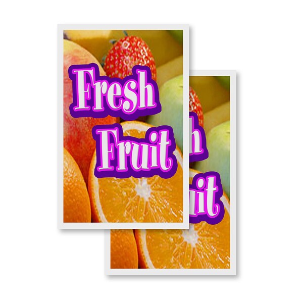 Signmission Fresh Fruit, Vinyl Decals Only 24 Inch x 36 Inch, Vinyl Decal, 2PK DSB-2436-2PACK-Fresh Fruit - main