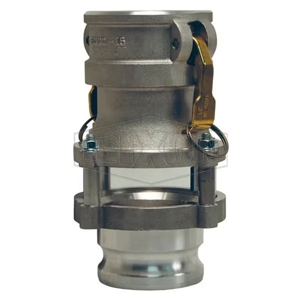 Dixon In-Line Cam and Groove Sight Glass, 3 x 4 in Nominal, Adapter x Coupler End Style, Aluminum, Domesti 3543CA - main