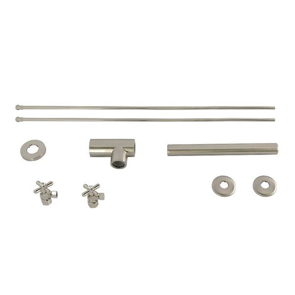Kingston Brass Plumbing Sink Trim Kit with Bottle Trap, Brushed Nickel KPK808P - main