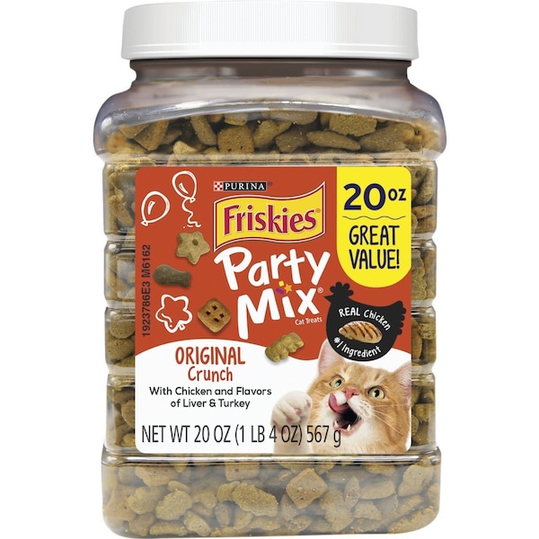 Purina Party Mix Original-Chicken Liver & Turkey 20 Oz. Cat Treat 50082 - main