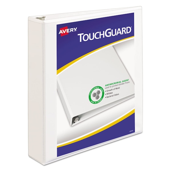 Avery TouchGuard Protection Heavy-Duty View Binders with Slant Rings, 3 Rings, 1.5 in. Cap, 11x8.5, White 17142 - main